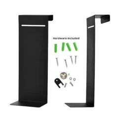 Alpine Industries Automatic Gel Sanitizer Dispenser With Wall Mounted Stand, 40 Oz, Black