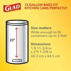 Glad® ForceFlex Tall Kitchen Drawstring Trash Bags – 13 Gallon White Trash Bag, Unscented , 120 Count Each (78564) -Kleenex Shop sp161841143 s7