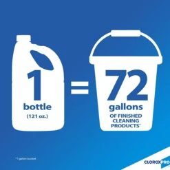 Clorox CloroxPro Germicidal Bleach, Concentrated, 121 Oz., 3/Carton (30966) Packaging May Vary