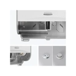 Kimberly-Clark Professional ICON Coreless 2-Roll Horizontal Toilet Paper Dispenser With Faceplate, White Mosaic (58712)