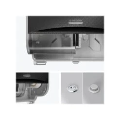 Kimberly-Clark Professional ICON Coreless 2-Roll Horizontal Toilet Paper Dispenser With Faceplate, Black Mosaic (58722)