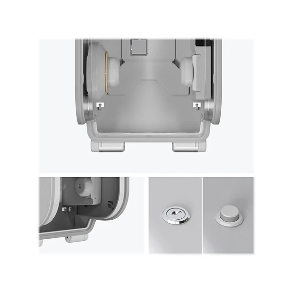 Kimberly-Clark Professional ICON Coreless 2-Roll Vertical Toilet Paper Dispenser With Faceplate, Black Mosaic (58721) 1 Kimberly-Clark Professional ICON Coreless 2-Roll Vertical Toilet Paper Dispenser With Faceplate, Black Mosaic (58721)