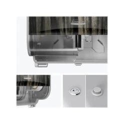 Kimberly-Clark Professional ICON Coreless 2-Roll Horizontal Toilet Paper Dispenser With Faceplate, Ebony Wood Grain (58752)