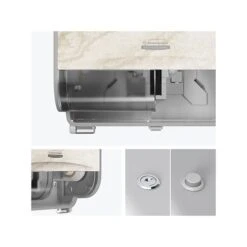 Kimberly-Clark Professional ICON Coreless 2-Roll Horizontal Toilet Paper Dispenser With Faceplate, Warm Marble (58742)