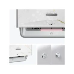 Kimberly-Clark Professional ICON Automatic Roll Towel Dispenser With Faceplate, Brushed Gray/Cherry Blossom (58730)