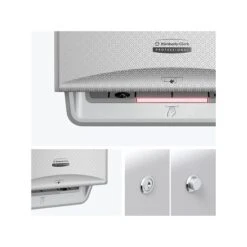 Kimberly-Clark Professional ICON Automatic Roll Towel Dispenser With Faceplate, Silver Mosaic/Brushed Gray (53691)
