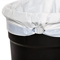 Honey-Can-Do Steel Indoor Round Step Can Trash Can With Hinged Lid, 7.92 Gallon, Silver (TRS-09074) -Kleenex Shop sp164049901 s7