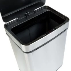 Honey-Can-Do Motion Sensor Steel Indoor Trash Can With Automatic Lid, 13.2 Gallon, Silver (TRS-08414) -Kleenex Shop sp164049965 s7