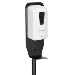 Alpine Industries Wall Mount Automatic Foam Hand Sanitizer And Soap Dispenser With Floor Stand, 40 Oz, White