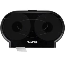 Alpine Industries Jumbo Toilet Paper Dispenser, Double Roll Holder, Transparent Black