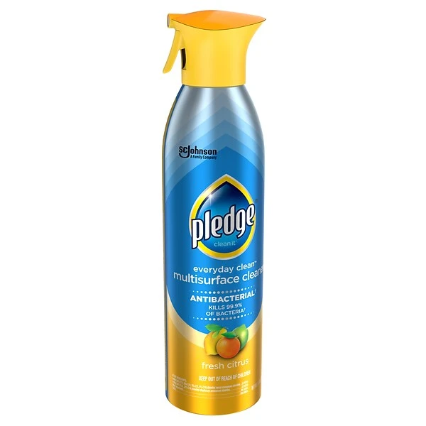 Pledge Clean It Antibacterial All-Purpose Cleaner, Fresh Citrus, 9.7 Oz. (652989) 2 Pledge Clean It Antibacterial All-Purpose Cleaner, Fresh Citrus, 9.7 Oz. (652989) - Image 2