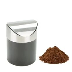 Mind Reader Stainless Steel Desktop Trash Can, Black (GARBASK-BLK) -Kleenex Shop sp169019937 s7