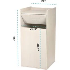 Alpine Industries 40 Gal. White Wood Commercial Tray Top Waste Enclosure Trash Receptacle 2 Pack (476-WHI-2PK) -Kleenex Shop sp169103565 s7 1