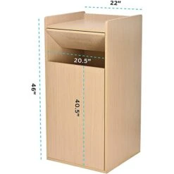 Alpine Industries 40 Gal. Oak Finish Wood Commercial Tray Top Waste Enclosure Trash Receptacle 2 Pack (476-MEO-2PK) -Kleenex Shop sp169103574 s7