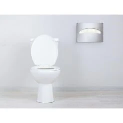 AdirOffice Stainless Steel Brushed Half-Fold Toilet Seat Cover Dispenser With 40 Packs Of Toilet Seat Covers