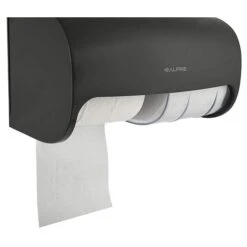 Alpine Industries Side-by-Side Double Roll Toilet Tissue Dispenser, Gray