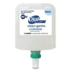 Dial Professional Clean+Gentle Antibacterial Foaming Hand Wash Refill For Dial 1700 Dispenser, Fragrance Free, 1.7 L, 3/Carton
