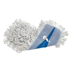 Rubbermaid Commercial Products Microfiber Looped Fringe Finish Mop Pad, 18", White (FGE05200WH00)