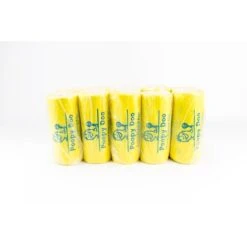 Poopy Doo Diaper Disposal Trash Bags, Yellow, 10 Rolls/Case (PD-10-200)