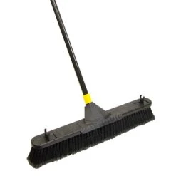 Quickie Bulldozer 24" Smooth Surface Pushbroom With Scraper (633)
