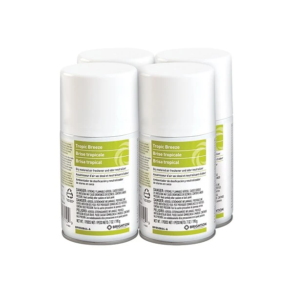 Brighton Professional™ Aerosol Refill Metered Air Freshener, Tropic Breeze, 7 Oz., 4/Ct (BPR50864-A) 1 Brighton Professional™ Aerosol Refill Metered Air Freshener, Tropic Breeze, 7 Oz., 4/Ct (BPR50864-A)