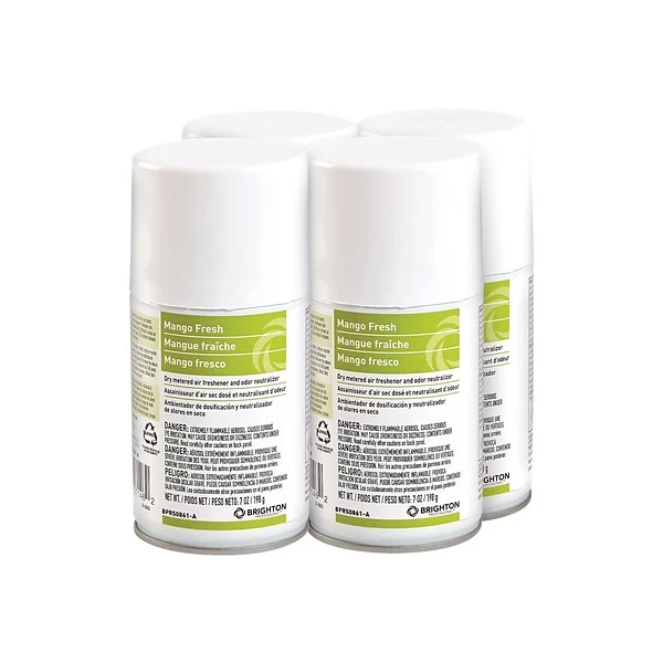 Brighton Professional™ Aerosol Refill Metered Air Freshener, Mango Fresh, 7 Oz., 4/Ct (BPR50861-A) 1 Brighton Professional™ Aerosol Refill Metered Air Freshener, Mango Fresh, 7 Oz., 4/Ct (BPR50861-A)