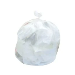 Heritage 30-33 Gallon Trash Bags, 33x40, High Density, 22 Mic, Clear, 25 Bags/Roll, 10 Rolls (Z6640UN R01)
