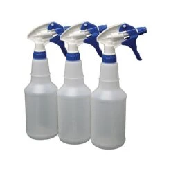 Impact 24 Oz. Spray Bottle, Transparent/White/Blue, 3/Pack (721707)