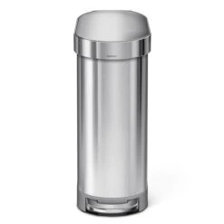 Simplehuman Slim Step Trash Can, Brushed Stainless Steel, 12 Gal. (CW2044)
