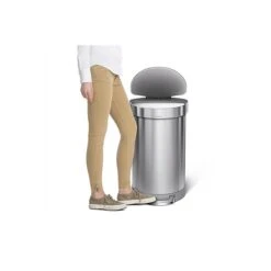 Simplehuman Indoor Step Trash Can, Brushed Stainless Steel, 12 Gal. (CW2030)