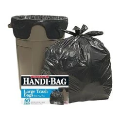 Berry Global Handi-Bag 30 Gallon Trash Bags, Black, 60 Bags/Box (HAB6FT60-657500)
