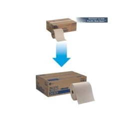Pacific Blue Basic Recycled Hardwound Paper Towel, 1-Ply, Brown, 800'/Roll, 6 Rolls/Carton (26301) -Kleenex Shop sp43812691 s7