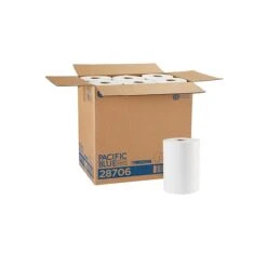 Pacific Blue Basic Recycled Hardwound Paper Towels, 1-ply, 350 Ft./Roll, 12 Rolls/Carton (28706) -Kleenex Shop sp43812702 s7