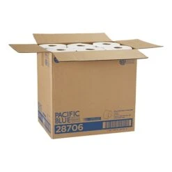 Pacific Blue Basic Recycled Hardwound Paper Towels, 1-ply, 350 Ft./Roll, 12 Rolls/Carton (28706) -Kleenex Shop sp43812707 s7