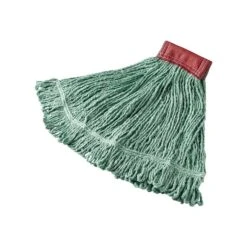 Rubbermaid Commercial Products Super Stitch 24 OZ Blend Wet Mop, 5" Headband, Green (FGD25306GR00)