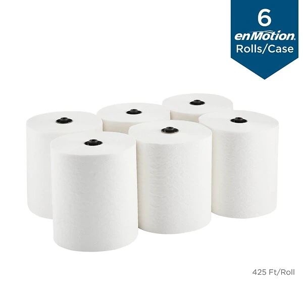Enmotion Premium Recycled Hardwound Paper Towels, 1-ply, 425 Ft./Roll, 6 Rolls/Carton (89410) 2 Enmotion Premium Recycled Hardwound Paper Towels, 1-ply, 425 Ft./Roll, 6 Rolls/Carton (89410) - Image 2