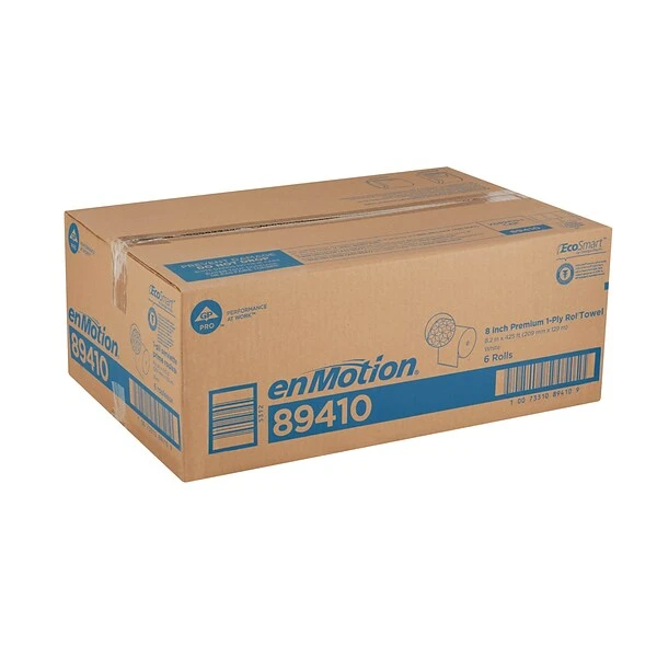 Enmotion Premium Recycled Hardwound Paper Towels, 1-ply, 425 Ft./Roll, 6 Rolls/Carton (89410) 3 Enmotion Premium Recycled Hardwound Paper Towels, 1-ply, 425 Ft./Roll, 6 Rolls/Carton (89410) - Image 3