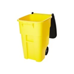 Rubbermaid BRUTE Rollout Outdoor Trash Can W/Lid, Yellow Plastic, 50 Gal. (FG9W2700YEL) 9 Rubbermaid BRUTE Rollout Outdoor Trash Can W/Lid, Yellow Plastic, 50 Gal. (FG9W2700YEL) -Kleenex Shop sp44343420 s7