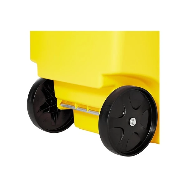 Rubbermaid BRUTE Rollout Outdoor Trash Can W/Lid, Yellow Plastic, 50 Gal. (FG9W2700YEL) 6 Rubbermaid BRUTE Rollout Outdoor Trash Can W/Lid, Yellow Plastic, 50 Gal. (FG9W2700YEL) - Image 6