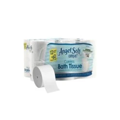 Angel Soft Professional Series Compact 2-Ply Coreless Toilet Paper, White, 750 Sheets/Roll, 12 Rolls/Pack (1937300)