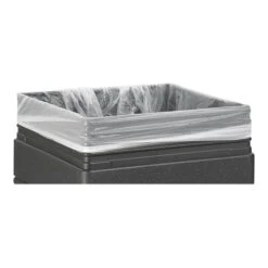 Safco Canmeleon Indoor/Outdoor Trash Cans W/Lid, Black High-Density Polyethylene/HDPE, 38 Gal. (9476BL)