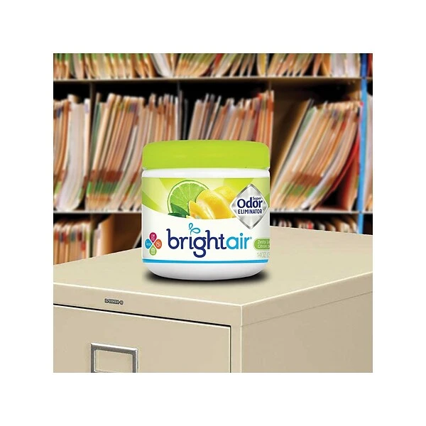 Bright Air Super Odor Eliminator Solid Air Freshener, Zesty Lemon & Lime (900248) 2 Bright Air Super Odor Eliminator Solid Air Freshener, Zesty Lemon & Lime (900248) - Image 2