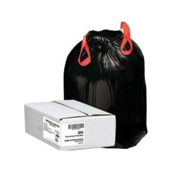 Berry Global 30 Gal. Draw 'N Tie Trash Bags, Black, 200/Carton (1DT200)