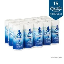Sparkle Professional Paper Towels, 2-ply, 85 Sheets/Roll, 15 Rolls/Pack (2717714) -Kleenex Shop sp48737812 s7