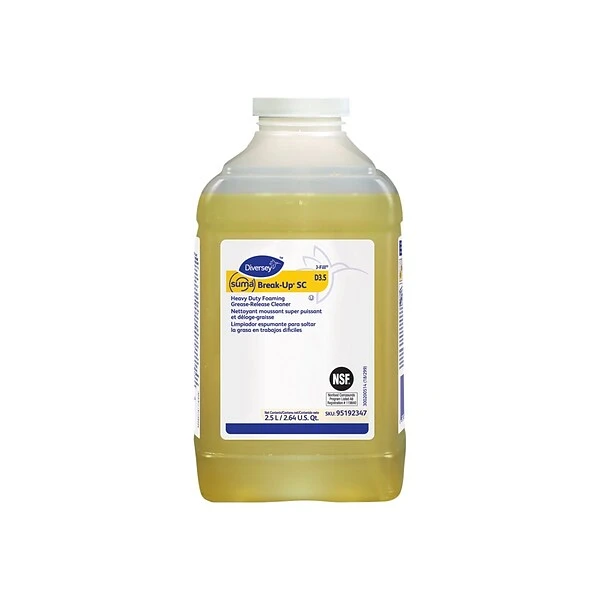 SUMA Break Up SC Multipurpose Cleaner For Diversey J-Fill, Surfactant, 2.5 L / 2.64 U.S. Qt., 2/Carton 1 SUMA Break Up SC Multipurpose Cleaner For Diversey J-Fill, Surfactant, 2.5 L / 2.64 U.S. Qt., 2/Carton