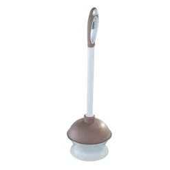 Quickie Plastic Toilet Plunger & Caddy W/ Microban (360MB)