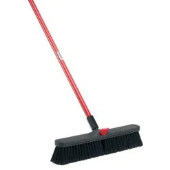 Libman 18" Steel Handle Smooth Surface Push Broom, 4/Pack (0800)