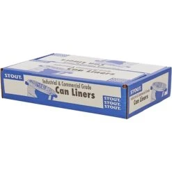 Stout Total Recycled Content 56 Gal. Recycling Trash Bags, Low Density, 1.5 Mil, Brown, 100/Carton