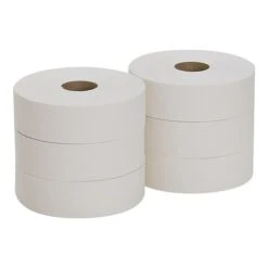 Pacific Blue Basic Jumbo Sr. Toilet Paper, 2-Ply, White, 2000 Ft./Roll, 6 Rolls/Carton (13102)