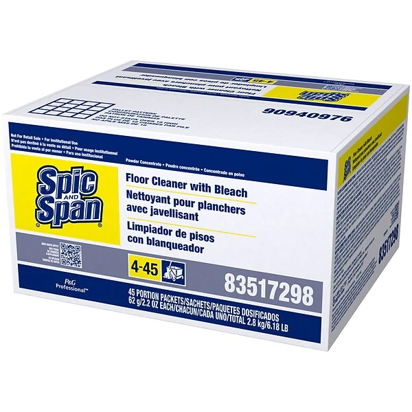 Spic And Span Floor Cleaner Packet With Bleach, 2.2 Oz., 45/Carton (02010) 4 Spic And Span Floor Cleaner Packet With Bleach, 2.2 Oz., 45/Carton (02010) - Image 4